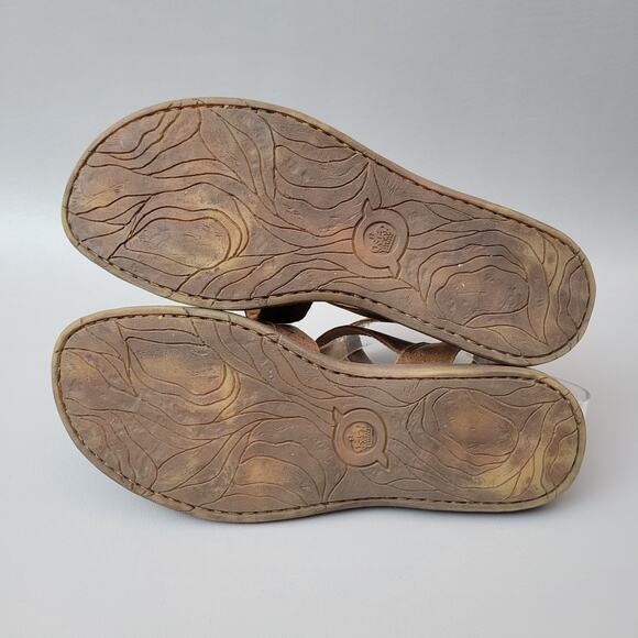 Born Haidee 7M Comfort Leather Gladiator Boho Sandals Brown - Picture 8 of 9
